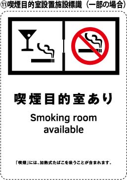【シガーバー専用】喫煙目的室標識（出入口掲示）