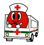 エビオ君と献血バス