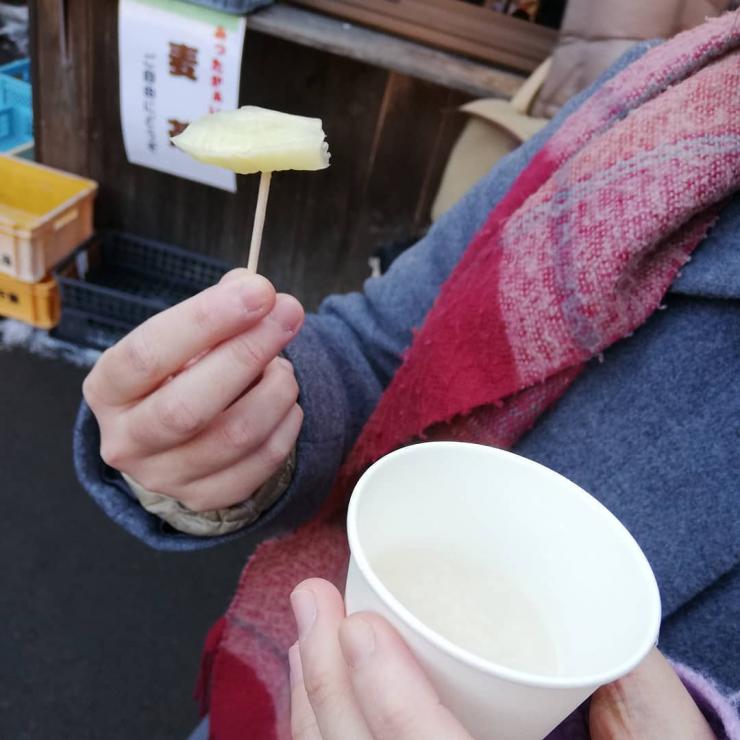 お漬物とあったかい甘酒
