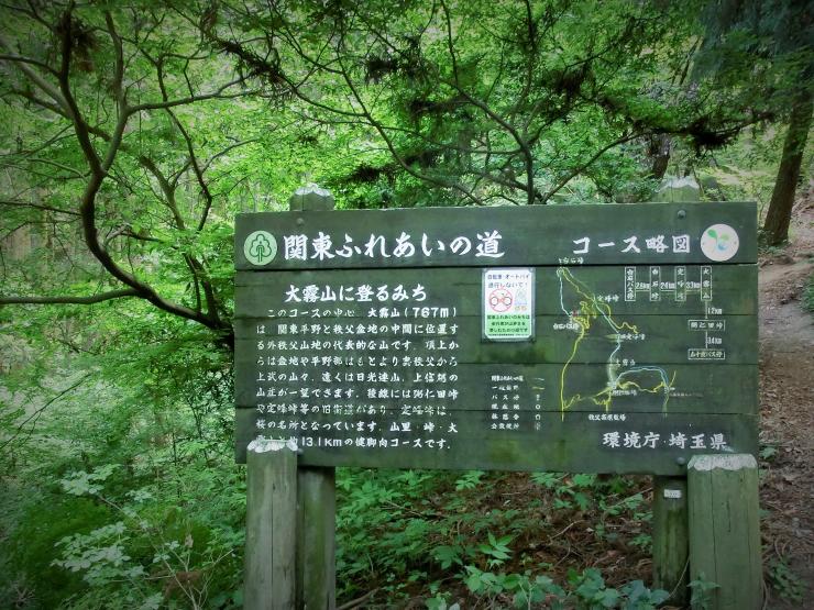 大桐山を登るみちの案内板