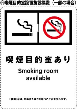 【たばこ販売店専用】喫煙目的室標識（出入口掲示） 