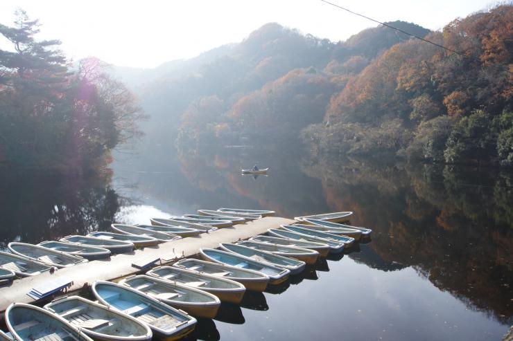 間瀬湖ボート