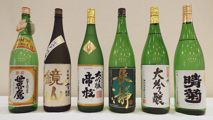 入賞：左から金紋世界鷹、鏡山、帝松、長瀞、日本橋、晴菊