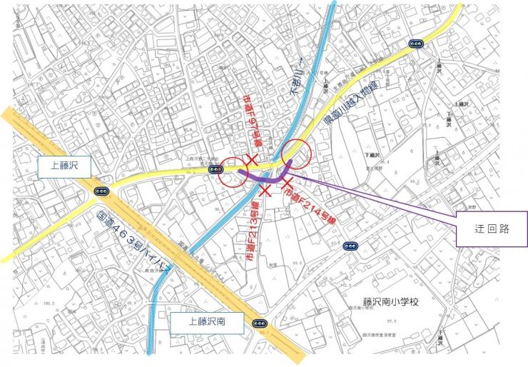 交通規制の案内図