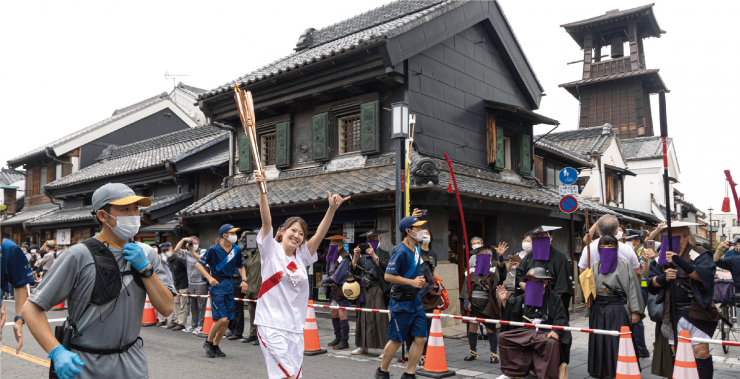 聖火リレー（川越市）