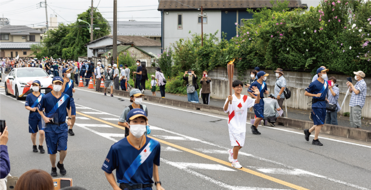 聖火リレー（鶴ヶ島市・坂戸市）