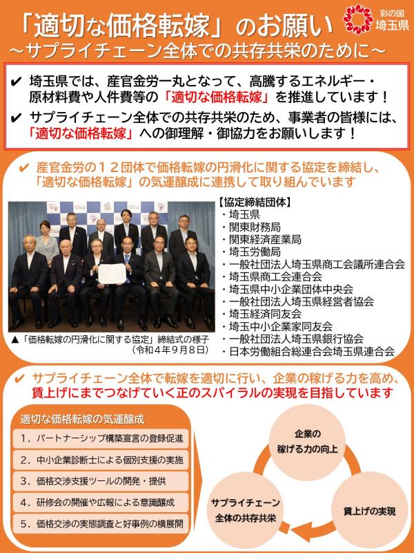 価格転嫁のお願い1ページ目