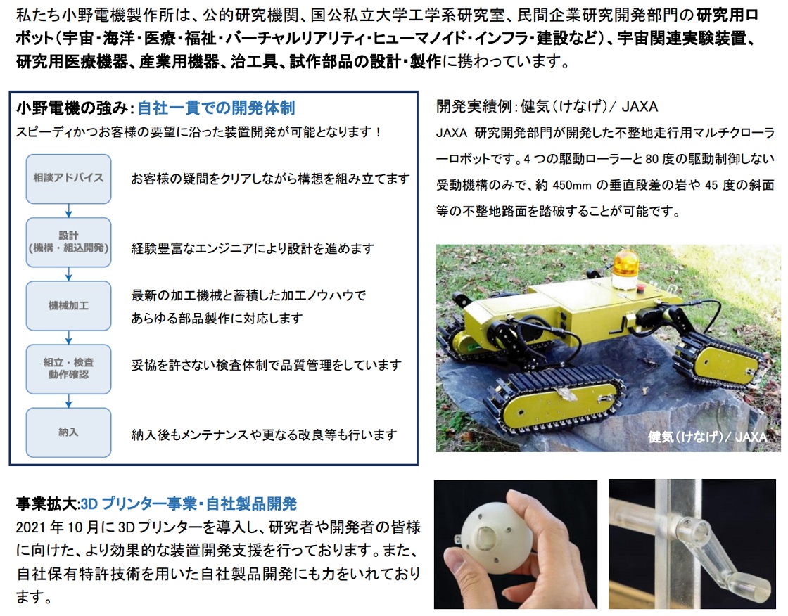 株式会社小野電機製作所PR画像・詳細はPDFファイルにて