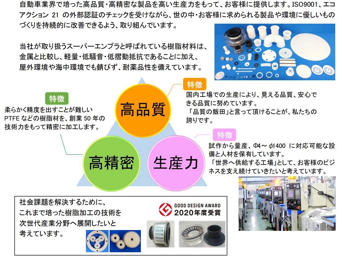有限会社飯田製作所PR画像・詳細はPDFファイルにて