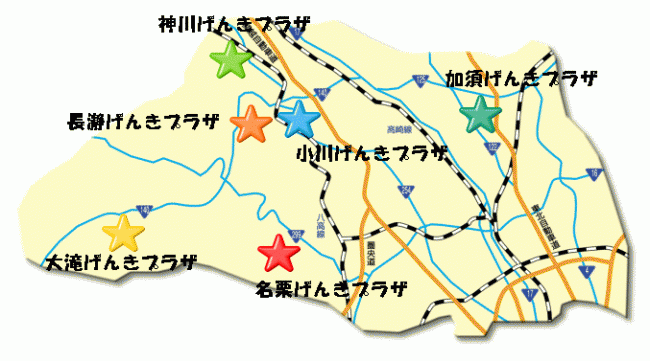 県内げんきプラザの地図