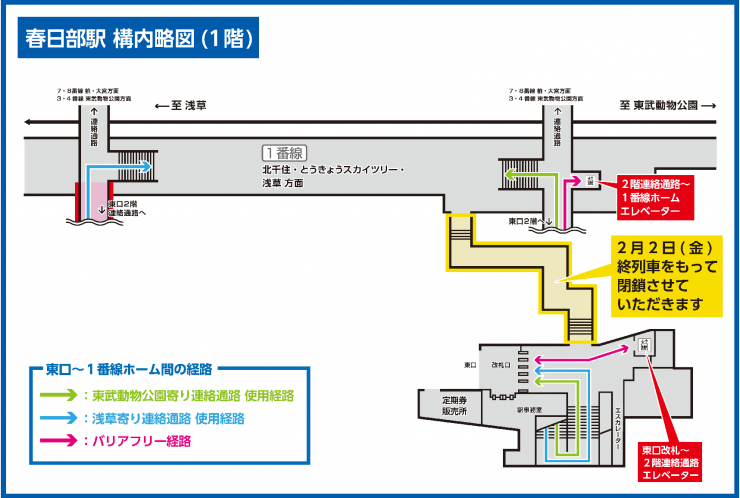 南北連絡通路1階