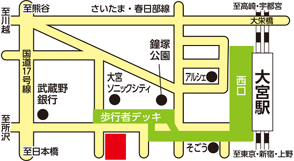 埼玉県新卒応援ハローワーク地図画像