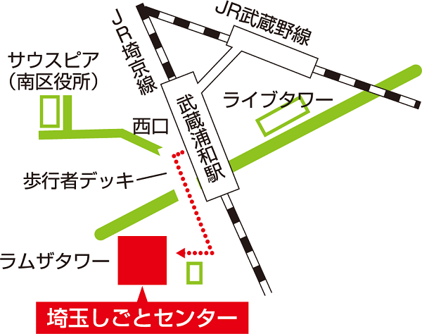 埼玉しごとセンター地図画像