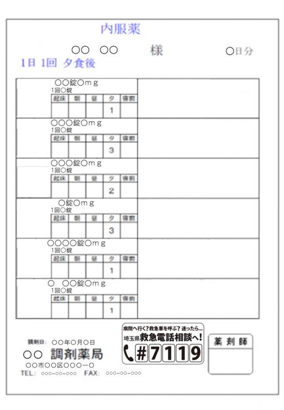 薬袋の例