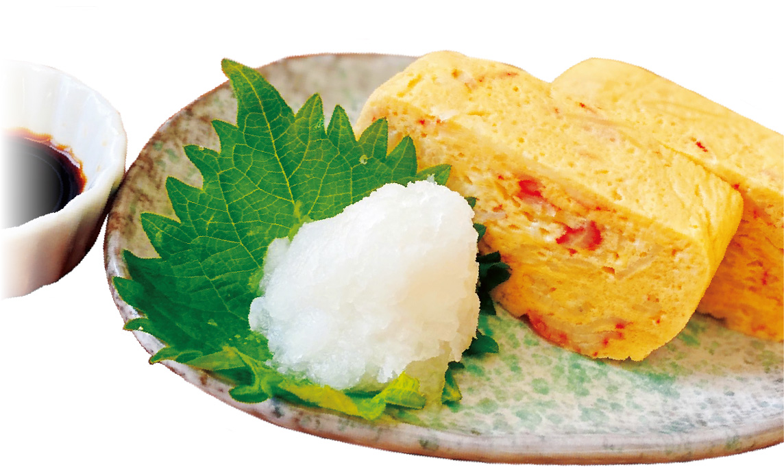 かに風味の豆腐入りだし巻き卵の写真