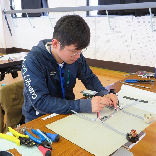 ビル管理科の訓練の様子