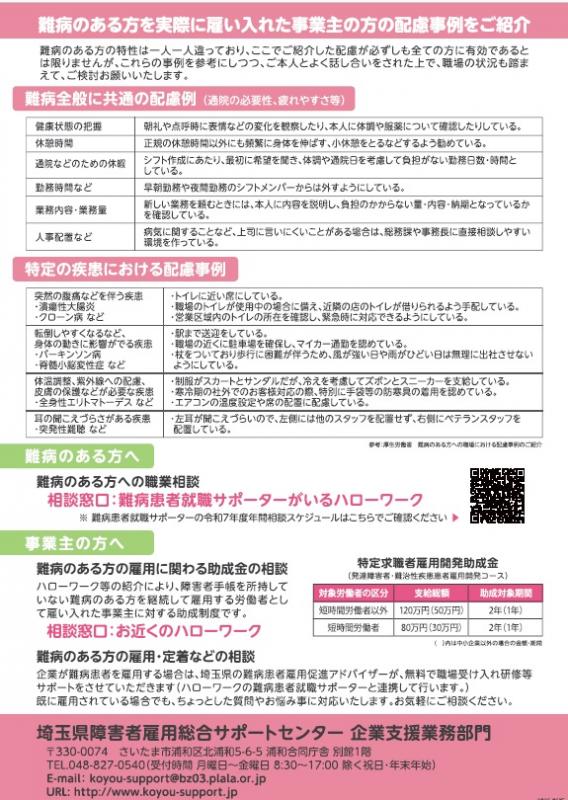 少しの配慮で働くことができます裏面