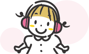 イヤーマフを付けるこどものイラスト