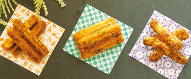 いろいろな味の小薪（こまき）あげ