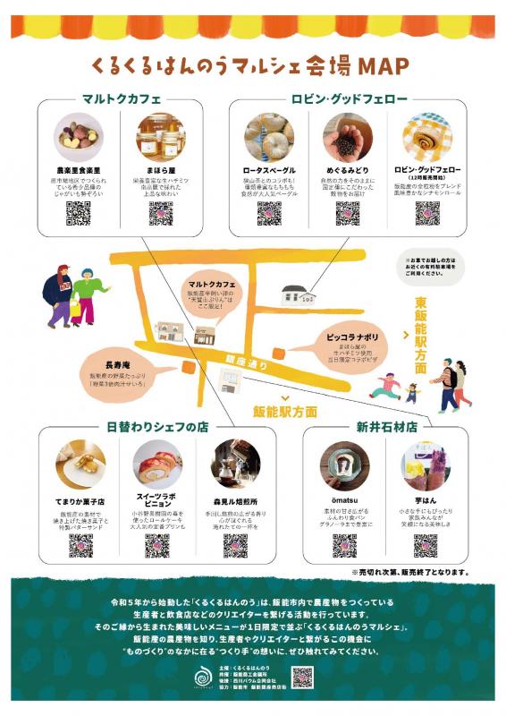 はんのうくるくるマルシェチラシ裏面