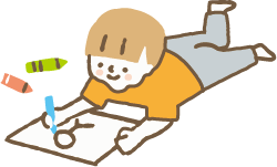 絵を描くこどものイラスト