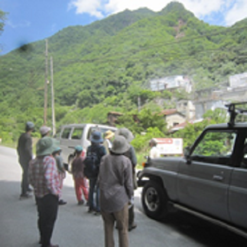 鉱山風景見学の様子