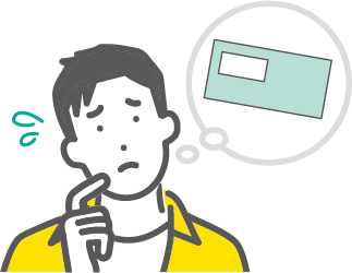 投票所入場券を失くした人物のイラスト