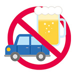 飲酒運転を禁止するイラスト