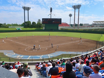 試合中の球場
