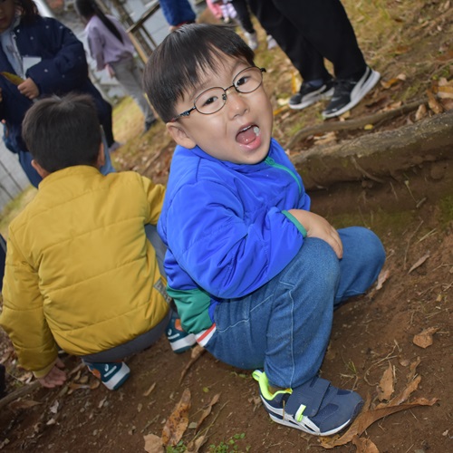 森の散策をしている写真