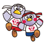 ねんりんピック仕様のコバトンとさいたまっちのイラスト