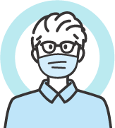 マスクを着用するイラスト