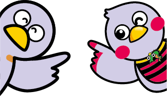 コバトンとさいたまっちのイラスト