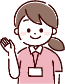 ジョブセンターを案内する女性のイラスト