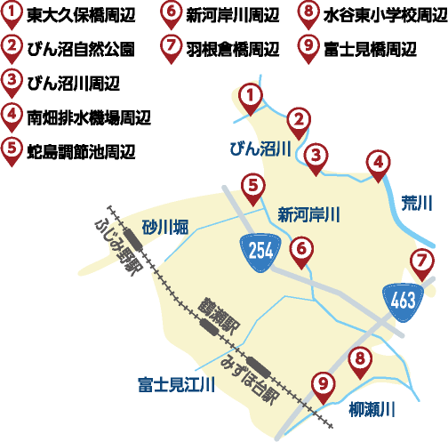 市内絶景マップのイラスト