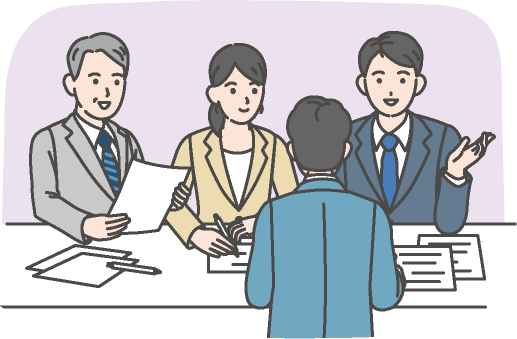 話し合っているイラスト