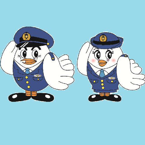 県警マスコットキャラクターポッポくん、ポポ美ちゃん