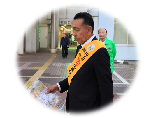 久喜 梅沢県議 キャンペーン中