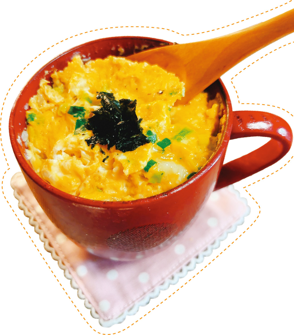 マグカップ卵ごはんの写真