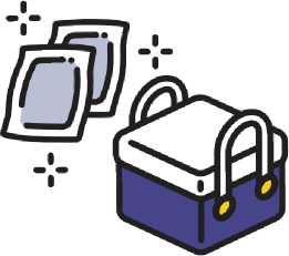 クーラーボックス・保冷剤のイラスト