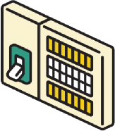 感震ブレーカーのイラスト