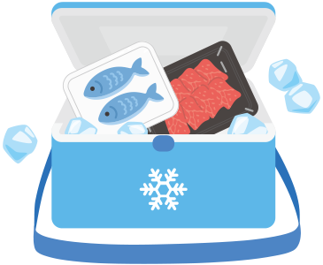 クーラーボックスのイラスト