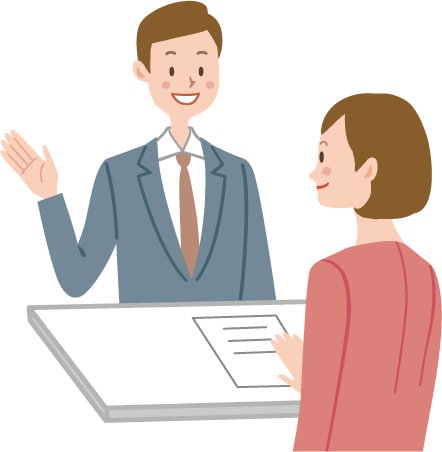 飼い主が市町村窓口へ行くイラスト