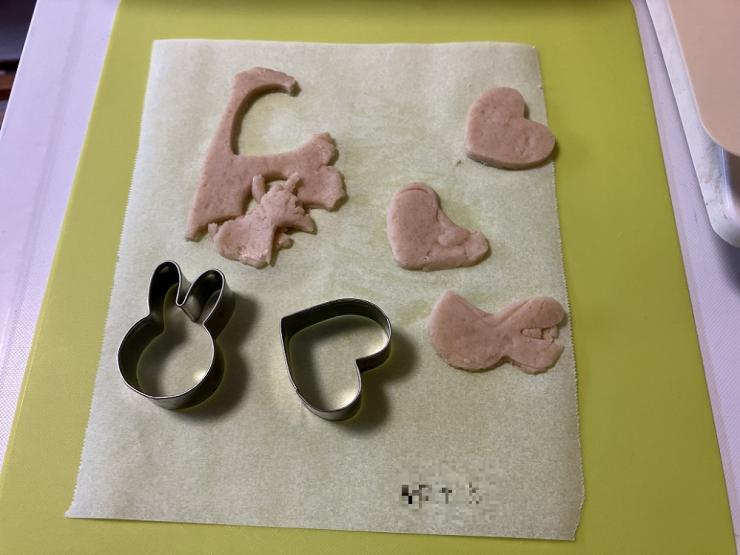 クッキー型抜き後