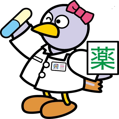 薬剤師の格好をしているコバトンの画像