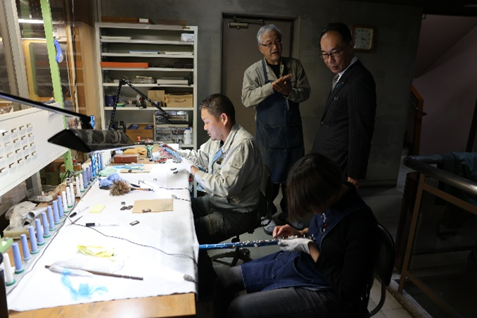 フルートの製造工程見学