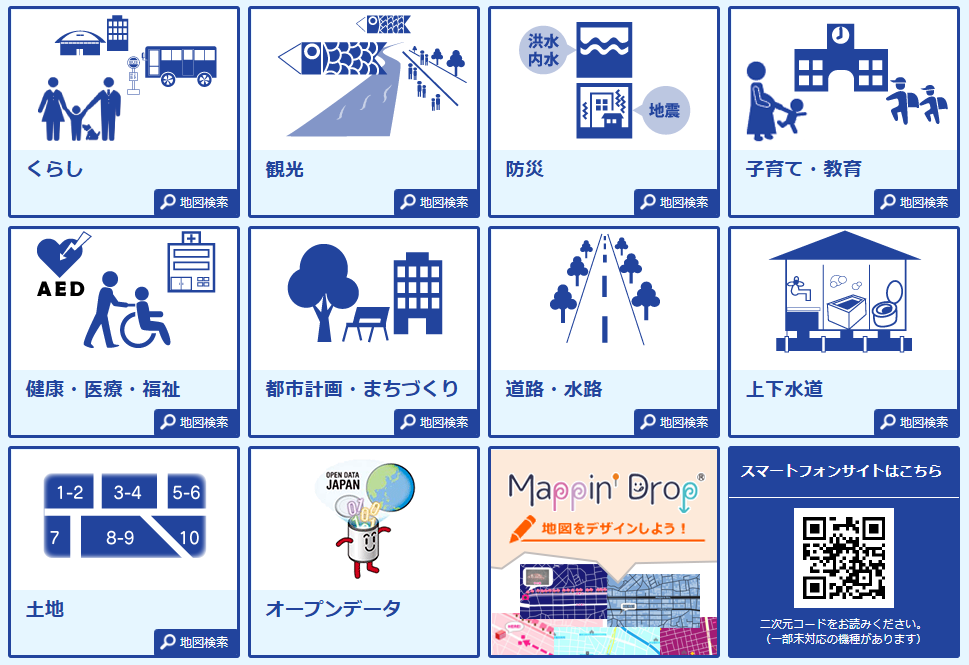分類選択画面の画像イメージ