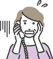 電話で騙されそうになっている女性のイラスト