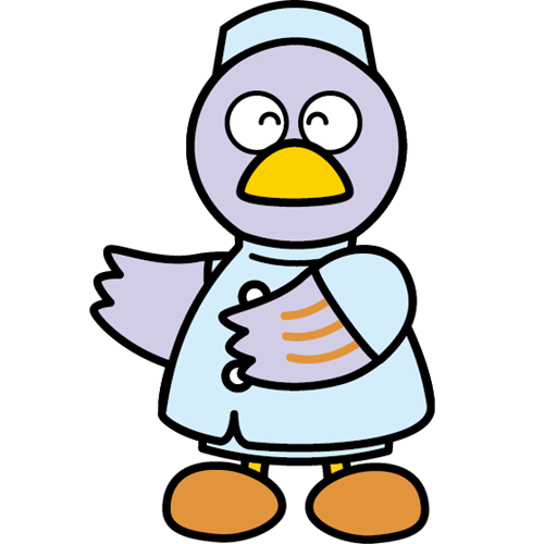 ナースの格好をしたコバトン