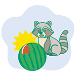 アライグマのイラスト